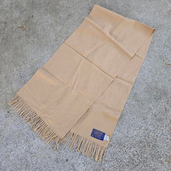 Vtg 70s 80s PENDLETON WOOLEN MILLS Plain Earthtone Medium Weight Wool Scarf - Picture 2 of 5